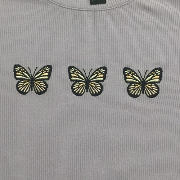 Embroidered butterfly shirt - Picture 2 of 6